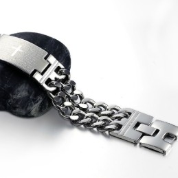 Nem At Bruge Herre Kors Titanium Armbånd