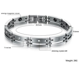 Høj Kvalitet Titanium Lodestone Armbånd Til Mænd