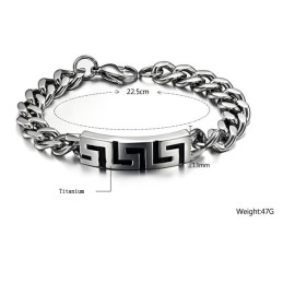 Dronningen Af Kvalitet Herre Great Wall Titanium Armbånd