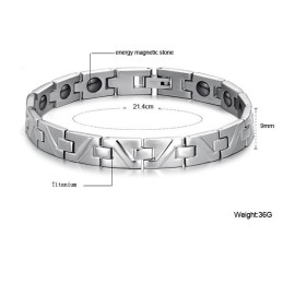 Nem At Bruge Anti-Træthedsbekæmpende Titanium Lodestone Armbånd