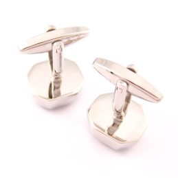 Moderigtige Titanium Manchetknapper Med Mystisk Lilla Opal
