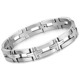 Høj Kvalitet Titanium Armbånd Til Mænd Med Kors
