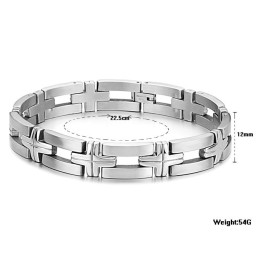 Høj Kvalitet Titanium Armbånd Til Mænd Med Kors