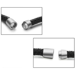 Pålidelig Kvalitets Rund Titanium Læderarmbånd Til Mænd