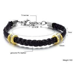 Høj Kvalitet Præcis Titanium Læder Armbånd