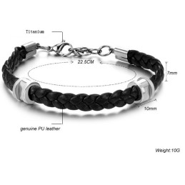 Høj Kvalitet Præcis Titanium Læder Armbånd