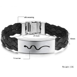 Pålidelig Ydeevne Mandlig Viper Titanium Armbånd