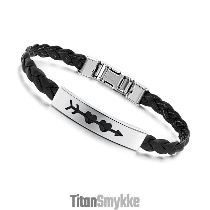 Stabil Kvalitet Kvindelig Kæreste Titanium Læderarmbånd