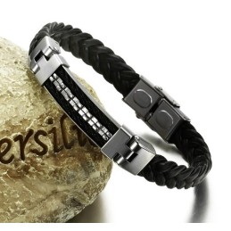 Klassisk Titanium Læderarmbånd I Pålidelig Kvalitet