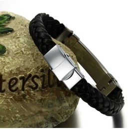 Klassisk Titanium Læderarmbånd I Pålidelig Kvalitet