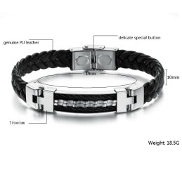 Klassisk Titanium Læderarmbånd I Pålidelig Kvalitet