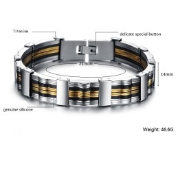 Pålidelig Kvalitets Titanium Silikone Armbånd Til Mænd
