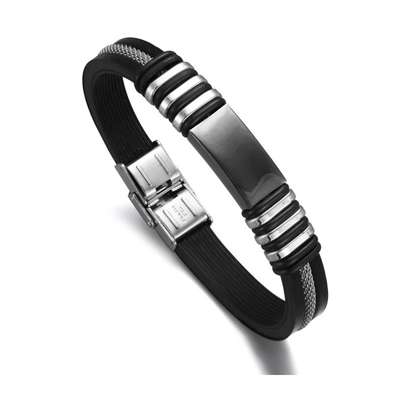 Titanium Silikone Armbånd Af Høj Kvalitet Til Mænd Titanium Silikone Armbånd Af Høj Kvalitet Til Mænd