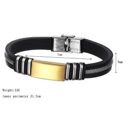 Titanium Silikone Armbånd Af Høj Kvalitet Til Mænd