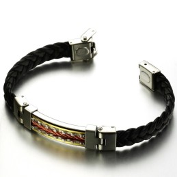 Fremragende Kvalitets Titanium Læderarmbånd