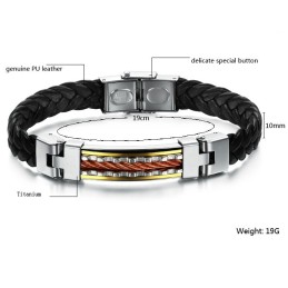 Fremragende Kvalitets Titanium Læderarmbånd