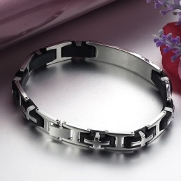 Holdbar I Brug Titanium Silikone Armbånd Til Mænd