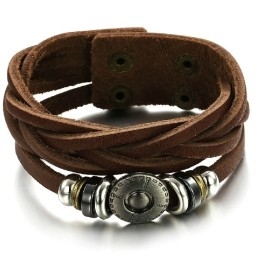 Sælger Godt Over Hele Verden Retro Titanium Læderarmbånd Til Mænd
