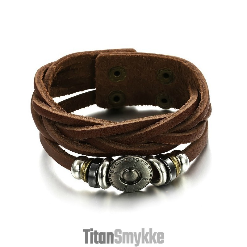 Sælger Godt Over Hele Verden Retro Titanium Læderarmbånd Til Mænd