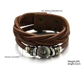 Sælger Godt Over Hele Verden Retro Titanium Læderarmbånd Til Mænd