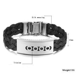 Sort Titanium Armbånd I Overlegen Kvalitet