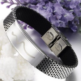 Høj Kvalitet Titanium Armbånd I Hugormform Til Mænd