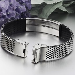 Høj Kvalitet Titanium Armbånd I Hugormform Til Mænd