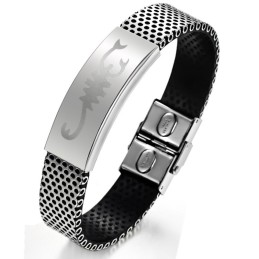 Verdenskendt Scorpion Titanium Læderarmbånd