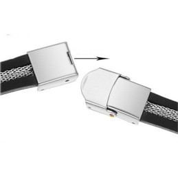 Verdenskendt Armbånd Med Titanium-Silikone Og Charme Til Mænd