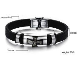 Fremragende Kvalitet Titanium Silikone Armbånd Til Mænd