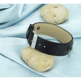 Sælger Godt Over Hele Verden Sort Titanium Læderarmbånd