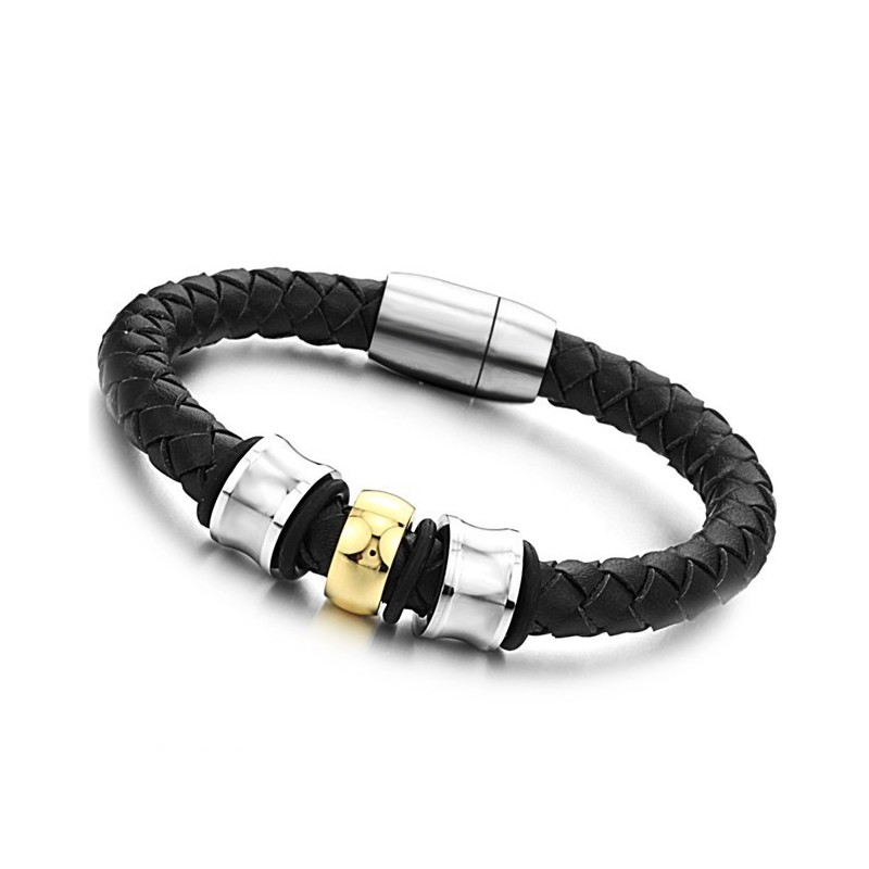 Pålidelig Omdømme Rund Form Titanium Læderarmbånd Pålidelig Omdømme Rund Form Titanium Læderarmbånd