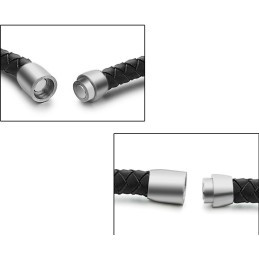 Pålidelig Omdømme Rund Form Titanium Læderarmbånd
