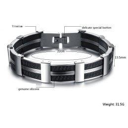 Verdenskendt Titanium Silikone Armbånd Til Mænd