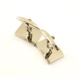 Titanium- Og Sort Ip-Belagte Manchetknapper Med Diamanter Og Kors