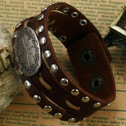 Kvalitets- Og Kvantitetsgaranteret Retro Titanium Læderarmbånd Til Mænd