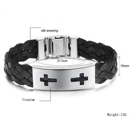 Stabil Kvalitets Kors Titanium Armbånd