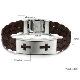 Stabil Kvalitets Kors Titanium Armbånd