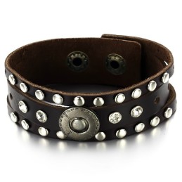 Fremragende Kvalitet Retro Titanium Læderarmbånd Til Mænd