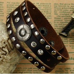 Fremragende Kvalitet Retro Titanium Læderarmbånd Til Mænd