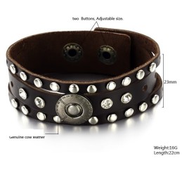 Fremragende Kvalitet Retro Titanium Læderarmbånd Til Mænd
