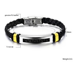 Sælger Godt Over Hele Verden Titanium Læderarmbånd
