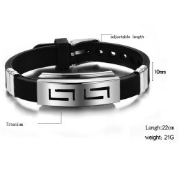 Fremragende Kvalitet Titanium Silikone Armbånd Til Mænd