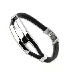 Kvalitets- Og Kvantitetssikret Herrearmbånd I Titanium-Silikone