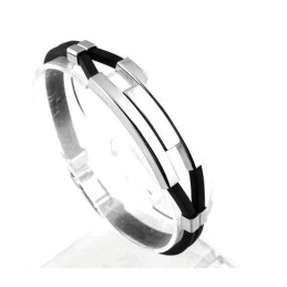 Kvalitets- Og Kvantitetssikret Herrearmbånd I Titanium-Silikone