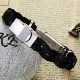 Sælger Godt Over Hele Verden Titanium Læder Armbånd Med Rhinsten