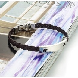 Pålidelig Omdømme Kvindelig Stjerneformet Titanium Læderarmbånd