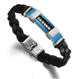 Bredt Udvalg Af Titanium Læderarmbånd Til Mænd