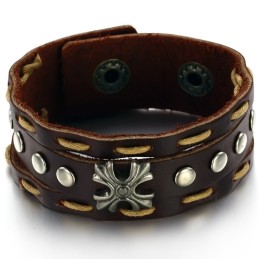 Nyd Et Højt Omdømme I Ind- Og Udland Retro Titanium Læderarmbånd