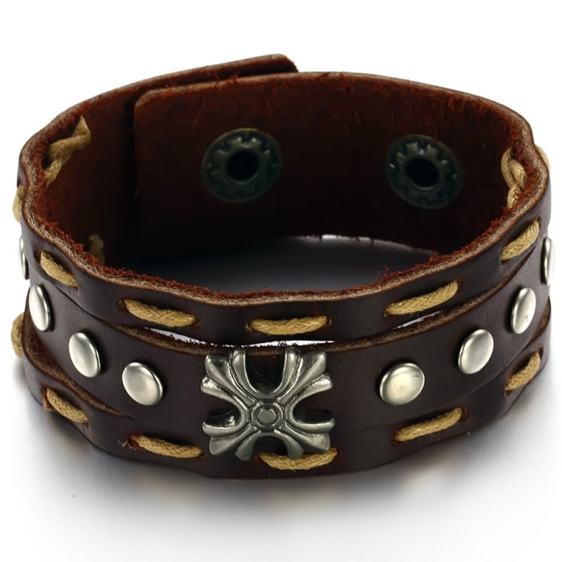 Nyd Et Højt Omdømme I Ind- Og Udland Retro Titanium Læderarmbånd Nyd Et Højt Omdømme I Ind- Og Udland Retro Titanium Læderarmbånd